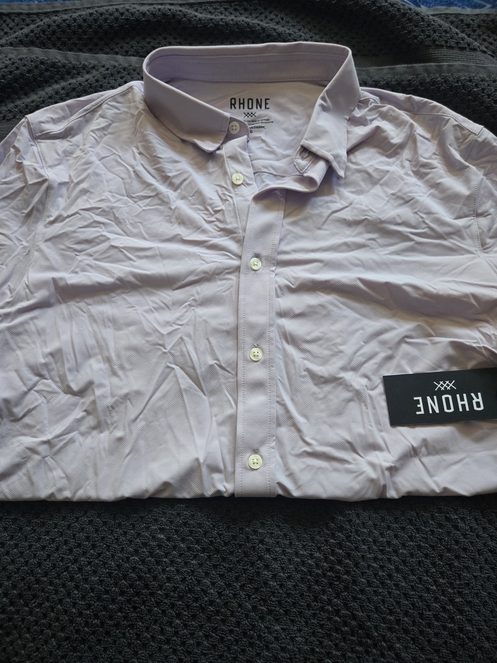RHONE Men's Lavender Button-Down Dress Shirt